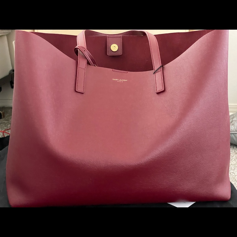 **SOLD**SOLD** Saint Laurent Large Calfskin Shopping Tote